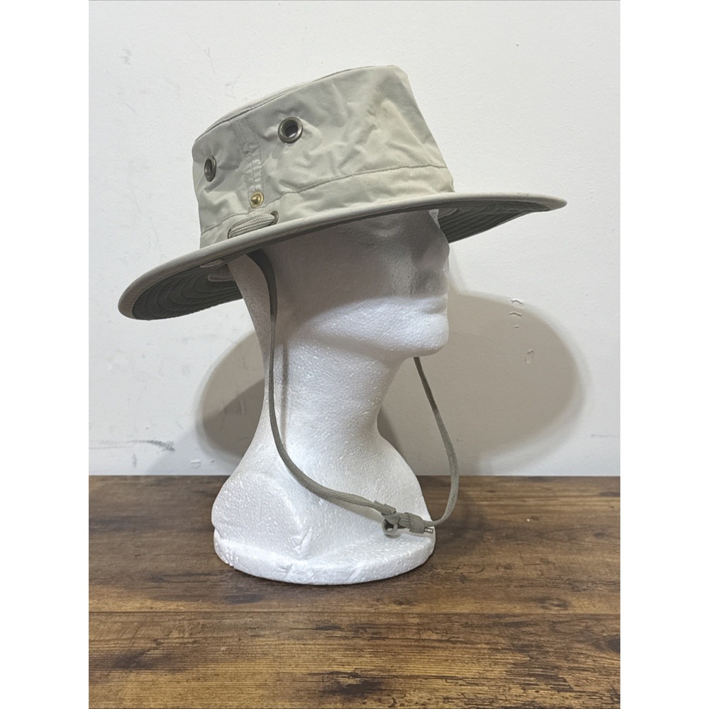 Tilley Endurables, The Tilley Hat khaki wide brim safari hat w pins, size 6 7/8